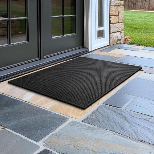 Mohawk Home Indoor Outdoor Heavy Duty Rubber Floor Mat 47x36 1/3Thick Door Mat Anti Slip Resturant Kitchen Mat for Garage Garden Indoor Outside Industrial Pool Entrance Bar Wet Area