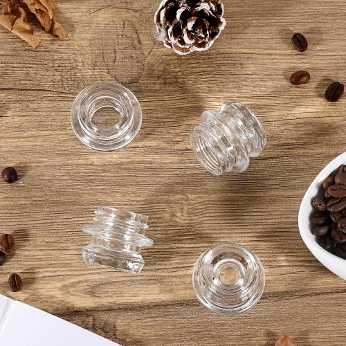 JUXYES 4 Pack Coffee Percolator Glass Top Replacement Part - Fits 2.7-3cm Opening, Clear Replacement Glass Knob for Coffee Pot, Transparent Topper for Filter Percolator