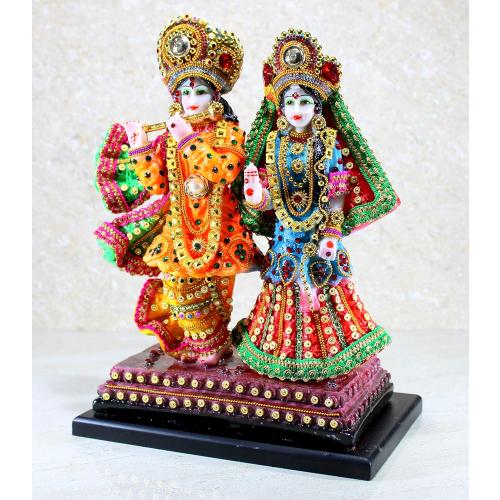 eSplanade - Radha Krishna Kishan Murti Idol Statue Sculpture - Resin (Radha Krishna Standing)