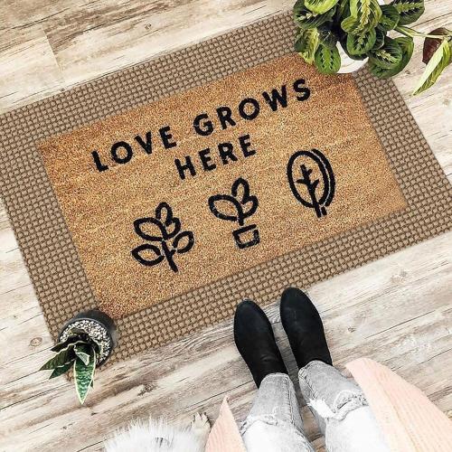EARTHALL Woven Area Rug 2x3 Ft Washable Rugs for Entryway Braided Non Slip Throw Rugs Door Mat Indoor Outdoor Entrance Small Cotton Woven Carpet for Kitchen Foyer Front Door, Orange/Tan/Brown