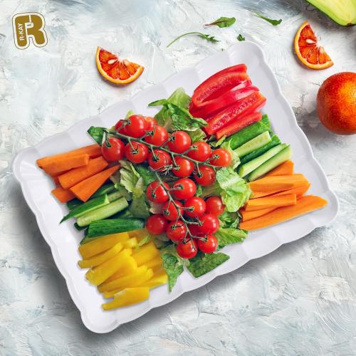 6 Pack White Serving Tray - 9 x 13 Inch, Heavy Duty White Serving Trays and Platters for Party - Premium Serving Platters