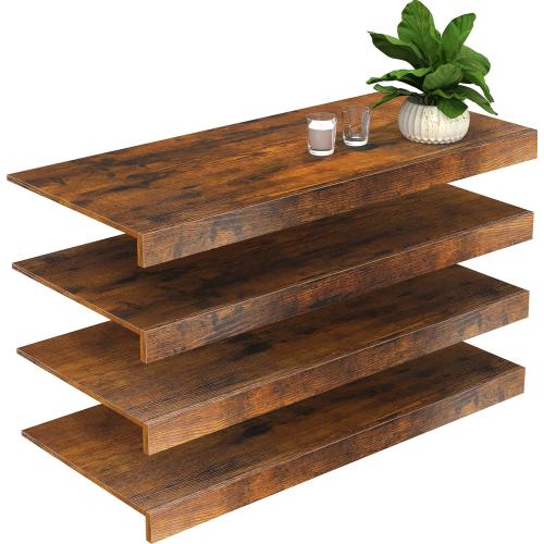 MyLifeUNIT Wire Shelf Covers, 4 PCS Wood Wire Rack Covers for Pantry, Closet, Laundry Room (35.8 W x 16 D)