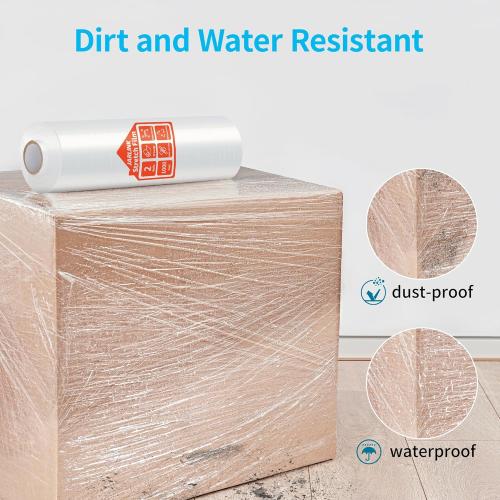 JARLINK Stretch Film, 15 Inch x 1000 Feet Shrink Wrap for Pallet Wrap, Industrial Strength Stretch Wrap with Handles, Moving Wrapping Plastic Roll, 60 Gauge, 2 Pack, Clear