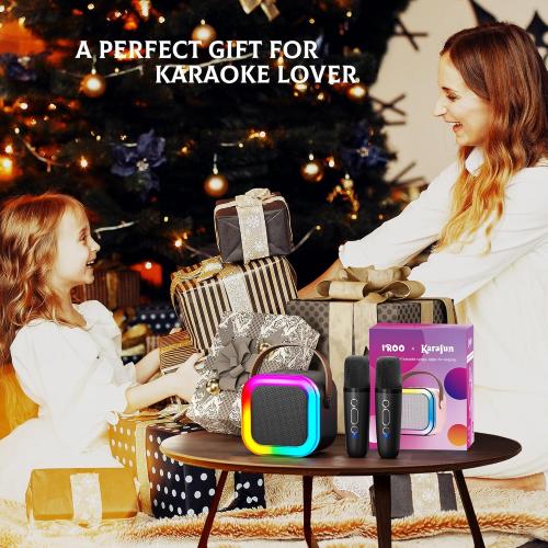 Mini Karaoke Machine for Kids, 2026 TOP Toys Easter Birthday Gifts Ideas for Girls Ages 4, 5, 6, 7, 8, 9, 10, 12  Years Old, Portable MP3 Player with 2 Wireless Mics for Family Home Party