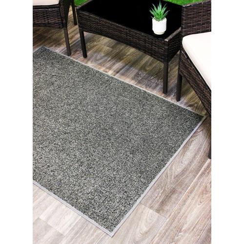 Size 2' x 5'  Color Black KOECKRITZ Washable Artificial Grass Rug Runners: 2', 3', 4', 6' Widths & up to 100' Lengths - Ideal Economy Turf for Outdoor, Hallways, Kitchens |Ultra-Thin Carpet | Black/Taupe