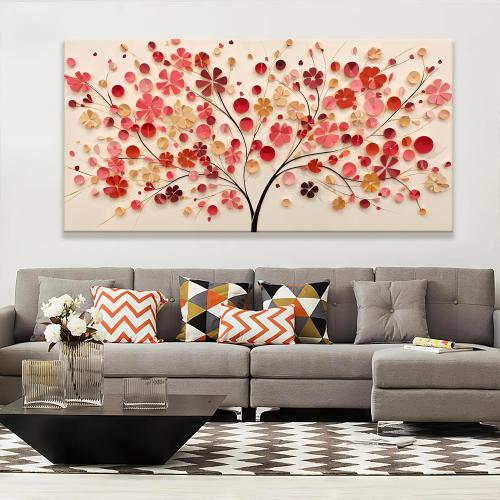 Canvas Art Wall Decor Modern Botanical Wall Art Pictures For Bedroom Large Abstract Wall Art Colorful Tree Of Life Wall Art Artwork for Walls Canvas Prints Living Room Home Aesthetic Wall Decor 29 X 58