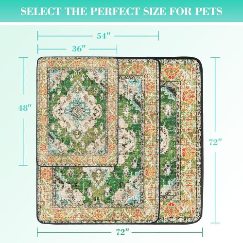 36x48 2Pack Green Thicken Washable Pee Pads for Dogs, 2 Pack Waterproof Reusable Pee Pads for Dogs，36x48 Super Absorbent Leakproof Dog Pads, Non-Slip Potty Pads for Floor, Crate, Couch, Whelping Pads Pet Supplies
