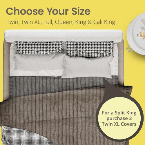 SafeRest Waterproof Mattress Protector King Size – Absorbent Breathable Soft Fitted Bed Cover with 18 Deep Stretchable Pockets – Machine Washable King Mattress Cover