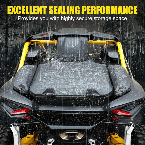 3PCS Cargo Storage Boxes for Can-Am Maverick R, 13.5L*2 & 96L Large Poly Waterproof Rear Bed Side Tool Box for Can Am Maverick R MAX X RS 2024  Accessories, Replace #715007182, 715007372