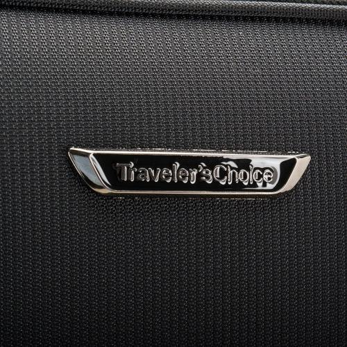 Color Black Traveler's Choice Lares Softside Expandable Luggage with Spinner Wheels, Black, 3 Piece Luggage Set