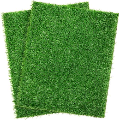 2Pack 18.75x15 Artificial Dog Grass Pee Pad 18.75x15 2 Pack, Washable Indoor Potty Training Replacement Turf for Puppy, Reusable Realistic Grass Mat for Dogs