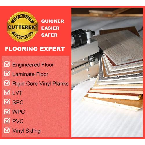 CUTTEREX 13 Vinyl Floor Cutter with wheels - Meet Multi-Angle/Length Cutting, A Flooring Tool also Cuts-Engineered Wood Floor, LVP, VCT, SPC, WPC, Long Life HSS Blade Mounted!