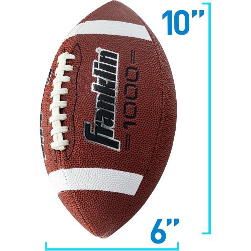Franklin Sports Youth   Adult Footballs - Extra Grip 1000 Official Size, Junior   Pee Wee Kids - 1   12 Packs