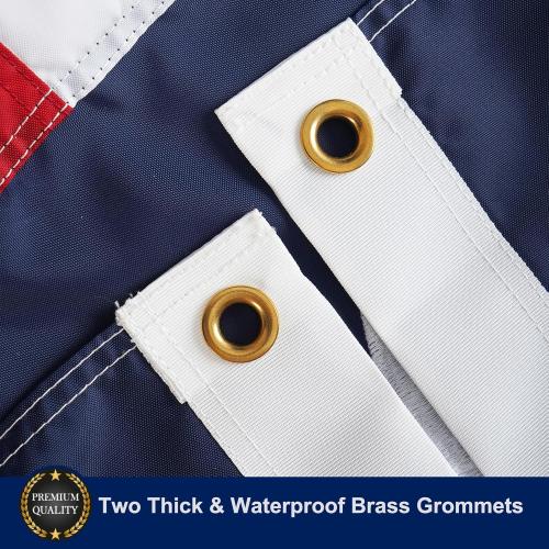 Homissor Texas Flag 4x6 Feet - Embroidered Star Sewn Stripes Outdoor Heavy Duty 210D Oxford Nylon Flags Vivid Color - Canvas Header Brass Grommets and 4 Stitch Hemming USA Flag