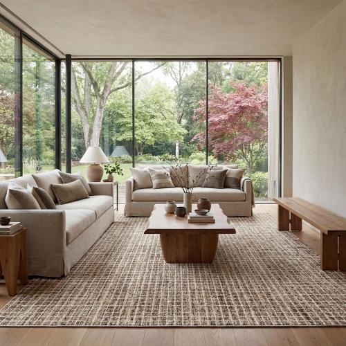 Rugs USA Melrose Brown/Ivory, 7'6 x 9'6, Handmade, Wool & Cotton, Soft and Cozy, High Traffic, Stain Resistant, Easy Clean, Durable Area Rug for Bedroom, Living Room, Dining Space, Den, Entryway