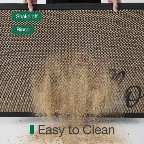 LUMI Outside Welcome Door Mat 32x47, Non-Slip Durable Rubber Easy Clean | Hello Print, Stain Resistant, Low-Profile Dirt Trapper Entrance Doormats, For Back Door Entryway Porch Garage