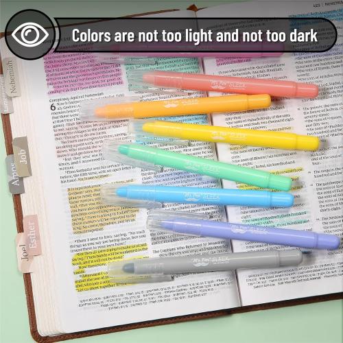 2pk Mr. Pen- Gel Highlighter, 8ct , Friendly Colors, Bible Highlighters No Bleed, No Bleed Highlighters, Bible Highlighter, Bible Markers, Gel Highlighters for Bibles, Highlighter
