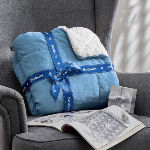 GentleSoft Sherpa FleeceNon-Heated, Thick and Warm Throw for Women and Men, Soft Fuzzy Plush