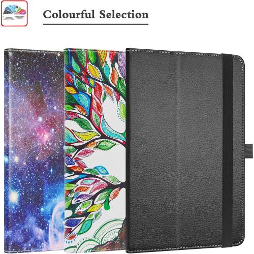 LiuShan PU Leather Slim Folding Stand Cover for UMIDIGI G3 Tab, Vortex Z TAB 10, T10M Pro - 10.1 Tablet Case, Black