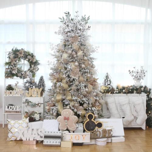 Sea Team 60mm/2.36 Shatterproof Clear Plastic Christmas Ball Ornaments, Transparent, See-Through, Crystal Baubles, Bulbs with Stuffed Delicate Decorations for Xmas Tree (30 Counts, Champagne)
