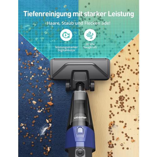 Corded Stick Vacuum Cleaner, Aspiron Small Vacuum Cleaner with 20kPa Powerful Suction & 0.88QT Dust Cup and 32ft Power Cord, 5-in-1 Handheld Lightweight Bagless vacuum cleaner carpet and floor for Pet