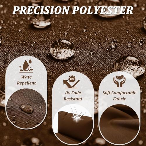 9Pcs Outdoor Chair Cushions Covers Waterproof Anti-Fading for 5 Pack Patio Set Cushion Slipcovers, Outdoor Furniture Cover Replacement, Covers Only, Chocolate