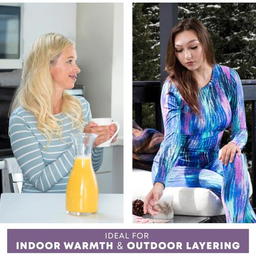 Rocky Thermal Underwear for Women, Long Johns Fleece Lined Set, Shirt & Pants, Base Layer w/Leggings/Bottoms Ski/Extreme Cold