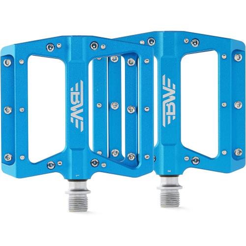 Berm Platform Bike Pedals - Lightweight Aluminum Flat Pedals for MTB and BMX