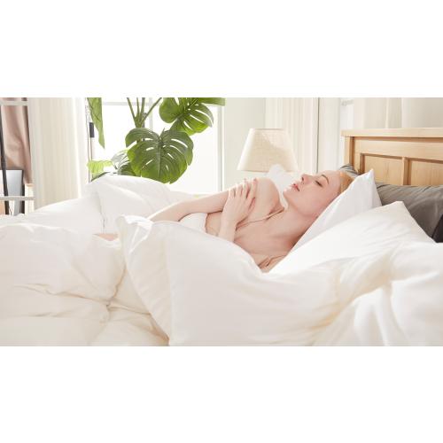 Cosybay Feather and Down Fiber Comforter Insert Cal King, 100% Cotton Cover