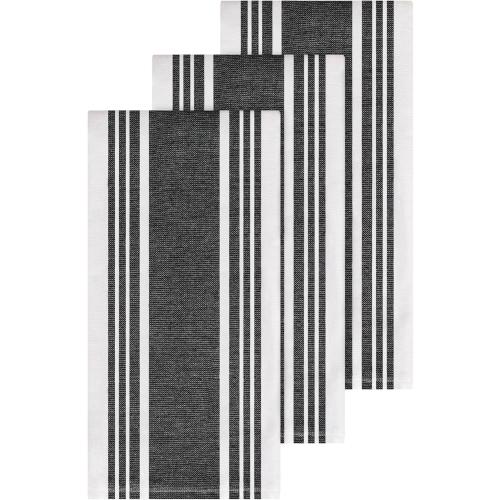 All-Clad Dual-Purpose Kitchen Towels: Highly Absorbent - 100% Cotton, 17x30 Dish Towels for Cleaning & Drying Dishes & Glassware, 2Pack, Black