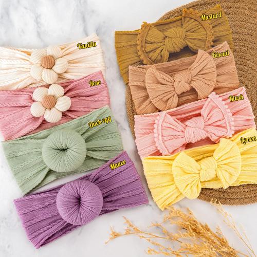 Baby Girls Headbands with Bows Soft Elastics Head Wrap Hair Accessories for Newborn Infant Toddler Kids
