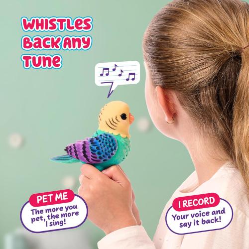 Little Live Pets My Really Real Talking Bird Toy & Cage - Indie, Interactive Voice Repeating Toy, 20  Sounds & Reactions, Talking Toys for Kids 5-7