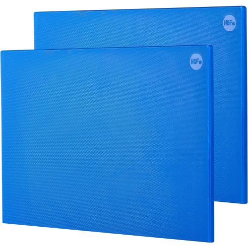 CURTA 2-Pack Blue Cutting Boards for Kitchen, Color Coded Plastic Chopping Board with Anti Slip Surface Dishwasher Safe