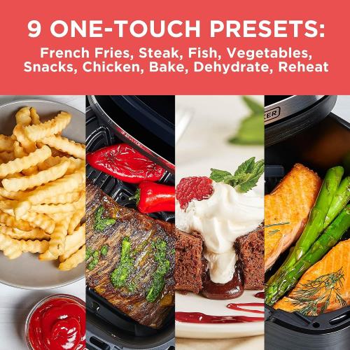 BLACK DECKER Purifry 2QT Air Fryer, Crispy Deep Fried Taste without the Fat, Plus Bake, Dehydrate, and Keep Food Warm, Digital Touchscreen and Auto Shut-Off‼️light dirt‼️