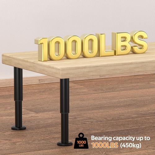 4 Pcs Adjustable Bed Center Support Legs 10-17 inch for Bed Frame/Bed Center Slat, Metal Adjustable Furniture Legs for Bed/Cabinet/Sofa/Dresser/Couch/Table,Heavy Duty Bed Replacement Legs