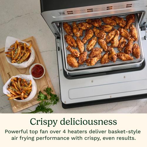 Cuisinart 10-in-1 Digital Air Fryer Toaster Oven, Countertop Convection Oven with Stainless Steel Interior Air Fry, Bake, Toast & Roast, Family Size Fits 4-lb. Chicken, PFAS Free Accessories