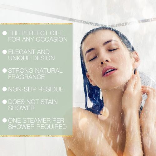 SENS Shower Steamers Aromatherapy (Pack of 6 Energizing Shower Bombs - Eucalyptus, Lemon, Mint) Great Spa Gift for Women, Morning Boost Shower Tablets, Congestion Relief Shower Tablets, Self Care Gift