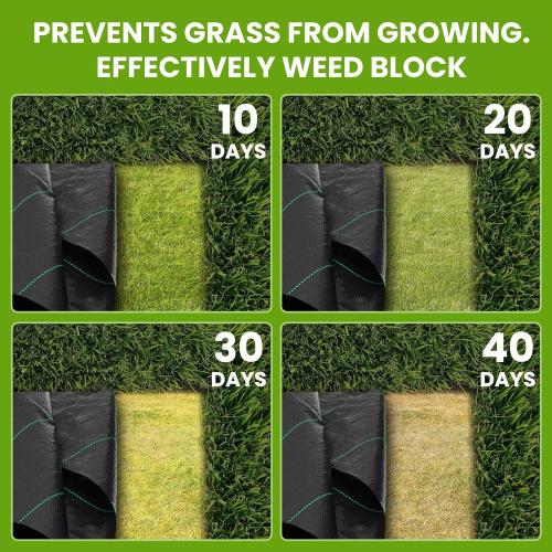 Weed Barrier Landscape Fabric, 3 x 50FT Heavy Duty Weed Blocker Garden Ground Cover Fabric Control Mat, Woven Mulch Fabric for Landscaping Driveway 3.2 OZ