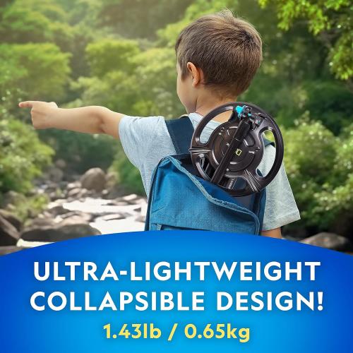 National Geographic Starter Metal Detector Kit for Kids - Kids Metal Detector with 7.4 Waterproof Coil & Trowel, Lightweight Gold Detector, Beach Detecting, Gift for Boys & Girls