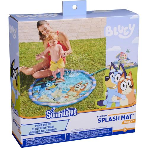 SwimWays Bluey Splash Mat, Kids Splash Pad, Outdoor Toys, Bluey Party Supplies and Water Toys for Kids Ages 1 & Up