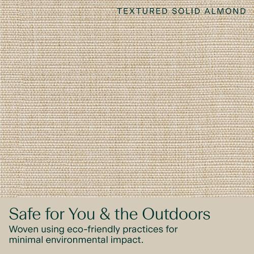 Honeycomb Outdoor Heritage Chaise Cushion for Patio Furniture, 21.5 x 70 | Textured Solid Almond Chair Cushion, Water & Fade Resistant, Reversible Design, Removable Cover for Outdoor Furniture