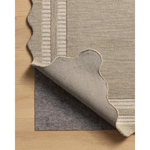 Loloi Chris Loves Julia Scottie Collection SCO-01 Fog/Ivory 2'-3 x 3'-9, .87 Pile Height, Runner Rug