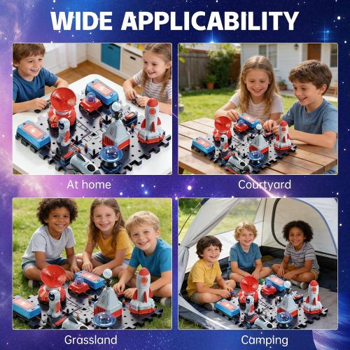 STEM Circuit Kit for Kids Ages 6 , 35PCS Electronics Kit with 200  Projects, Educational Science Experiment Toy for Boys & Girls, Beginner Electrical Engineering Set for Home & School