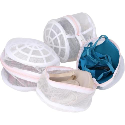 Premium Bra Wash Bag – Set of 3 Mesh Lingerie Laundry Bags for Delicates – Protects Bras, Underwear & Intimates in Washing Machine – Durable Zipper Closure – Large Size