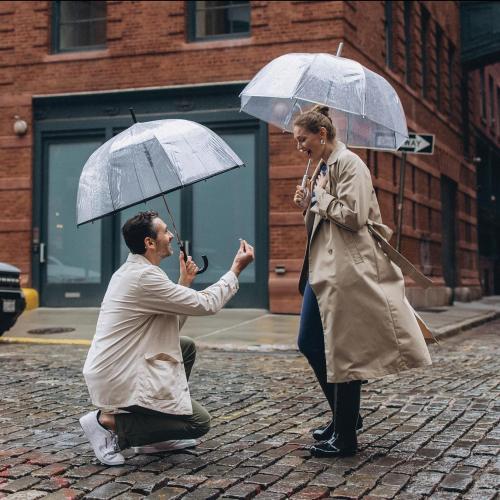 ShedRain Bubble Clear Umbrella, Auto Open, See-Through, Rain & Windproof, for Weddings, Proms and Events