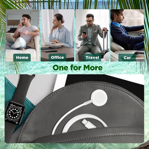 2Pack Upgraded for Apple Watch Charger Cable, 3FT USB C to Magnetic Wireless Fast i-Watch Charging Cord [Portable], Compatible with iWatch Series Ultra10/9/8/7/6/SE/SE2/5/4/3/2 - White