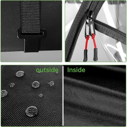 10L0L Golf Cart Enclosure Fit for 2 Passengers EZGO TXT RXV,600D Waterproof Snowproof Golf Buggy Keep Warm Cover, 2 Door Zippers 4-Side Clear Window and 4 Windproof Hooks Golf Cart Rain Cover, Black