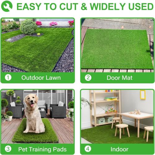 Artificial Grass Turf for Dogs 3 ft x 5 ft,1.38 inch Fake Grass Pee Pad for Puppy Potty Training，Faux pet Grass Rug for Indoor/Outdoor Patio,Dogs Wee Wee Pad,Turf Grass Mat for Dogs Potty