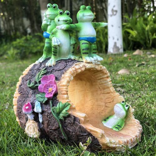 Decorative Gutter Downspout Extensions Statue,3 x 4 Downspout Extension Sculpture,Frog Decorative Rain Gutter Downspout Extension Figurine Decor Sculpture for Lawn Yard