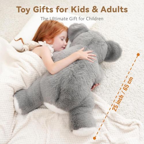 Weighted Stuffed Animals, Giant Koala Stuffed Animal, Weighted Koala Plush, Toy Gifts for Kids & Adults, Gray, 4.5 lbs, 25 Inch